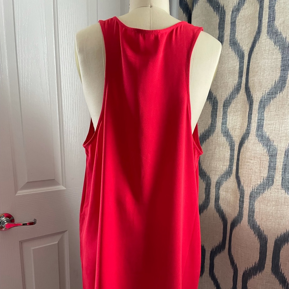 Lined red dress size XL By Leith